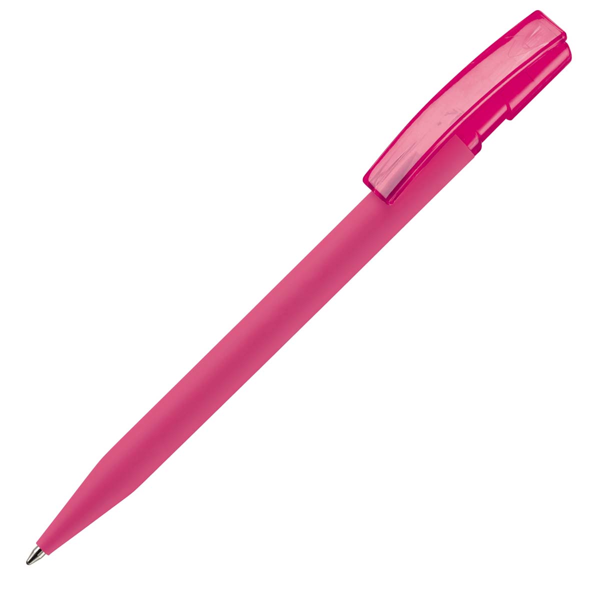 Balpen-met-soft-touch-finish-bedrukken-roze