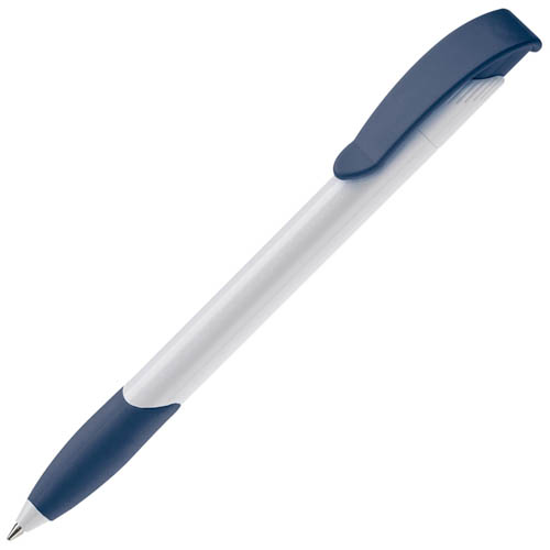 Balpen-met-rubberen-grip-ABS-bedrukken-donkerblauw