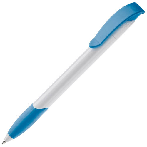 Balpen-met-rubberen-grip-ABS-bedrukken-lichtblauw