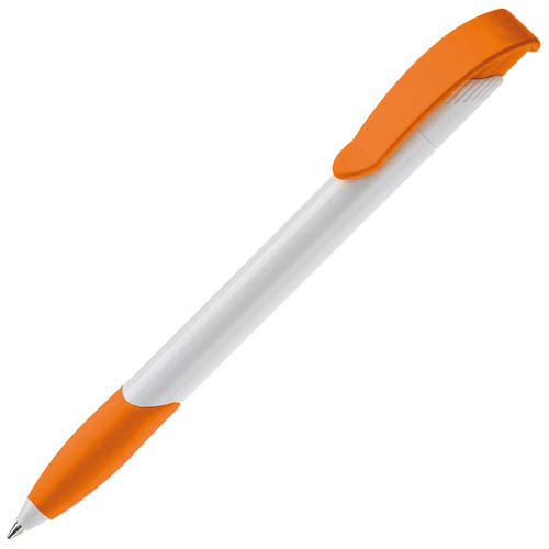 Balpen-met-rubberen-grip-ABS-bedrukken-oranje