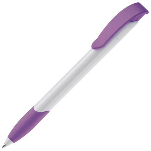 Balpen-met-rubberen-grip-ABS-bedrukken-paars