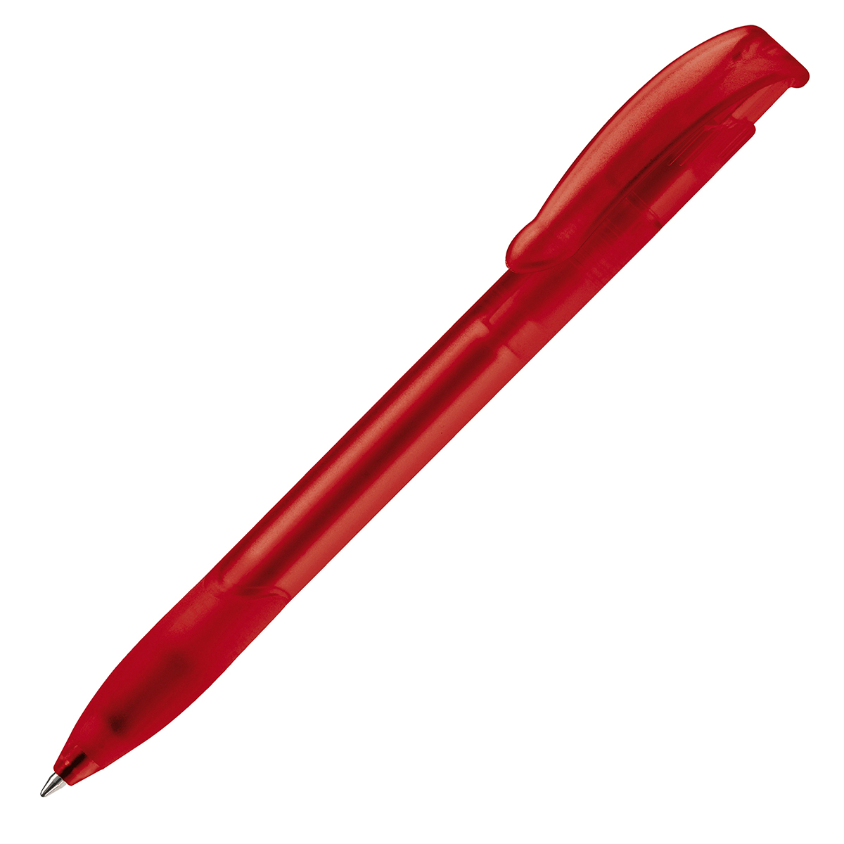 Balpen-met-matte-grip-bedrukken-rood
