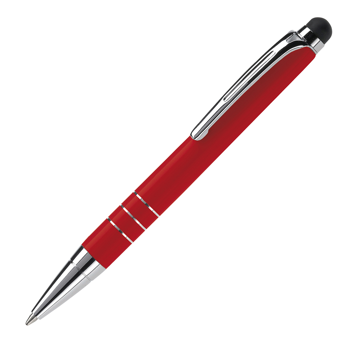 Kleine-balpen-met-styluspunt-Aluminium-bedrukken-rood
