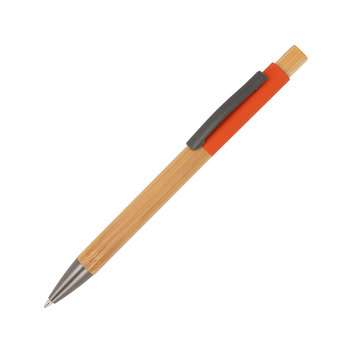 Bamboe-balpen-met-blauwe-inkt-bedrukken-oranje