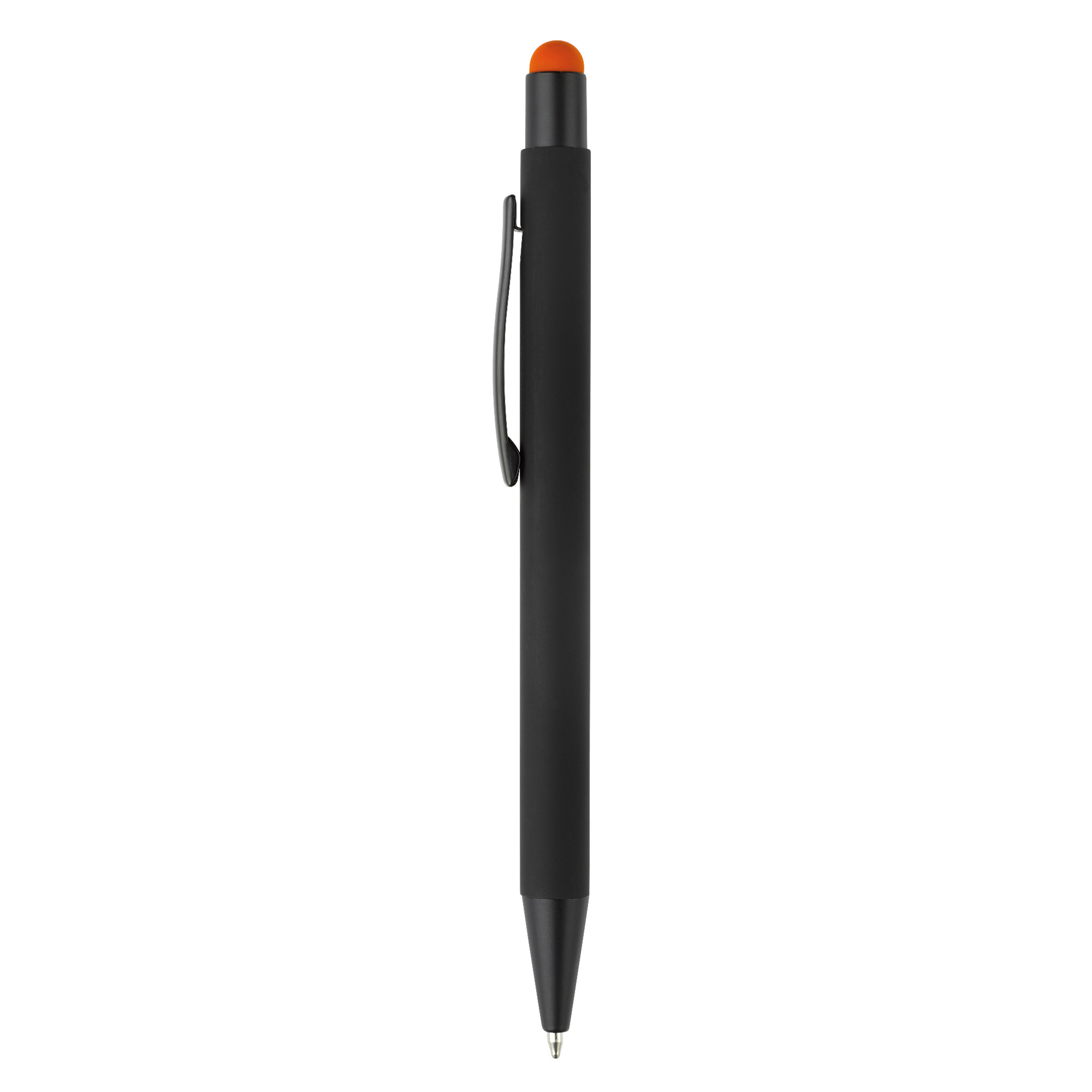 Balpen-met-gekleurde-styluspunt-Metaal-bedrukken-oranje