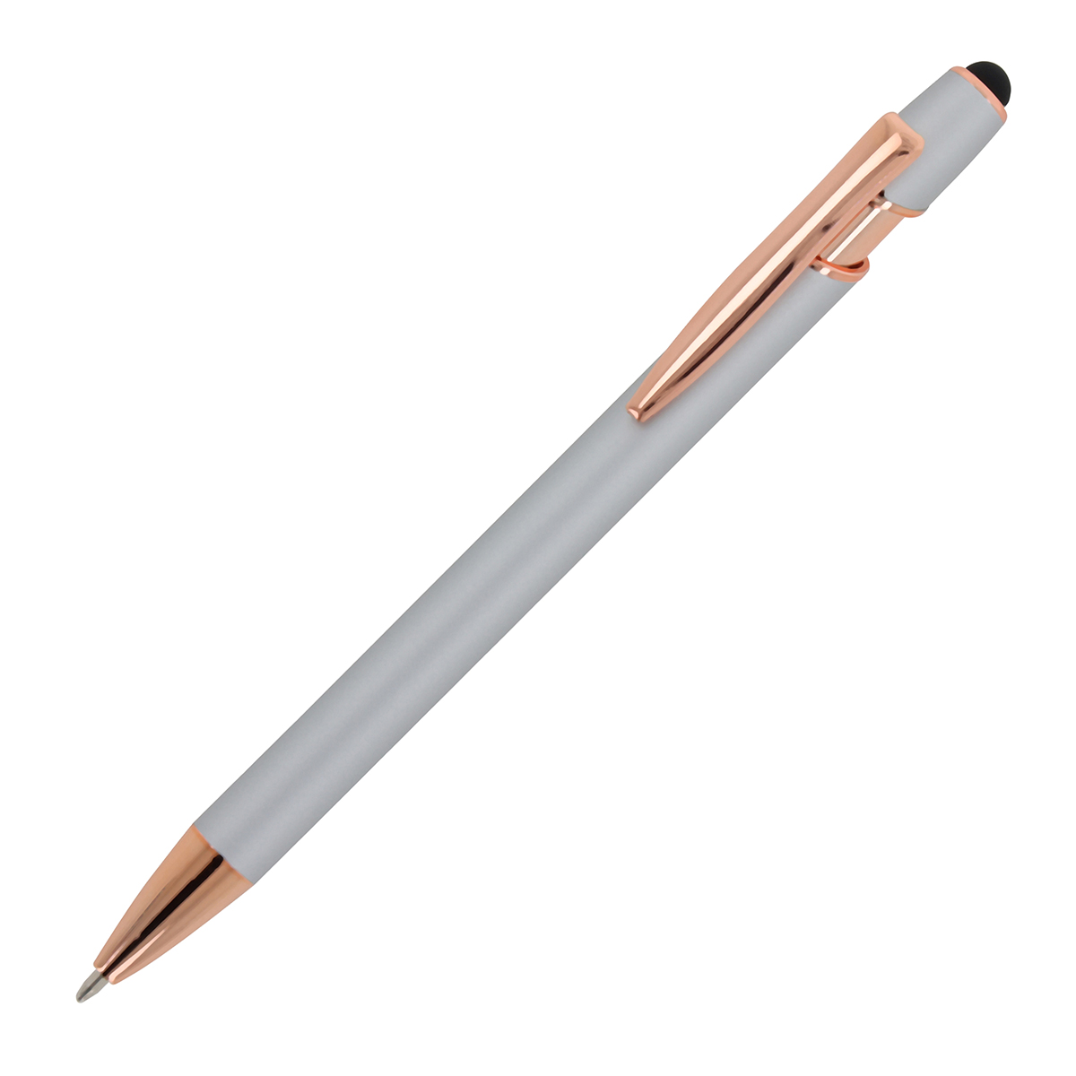 Aluminium-balpen-met-ros-gouden-details-bedrukken-zilver