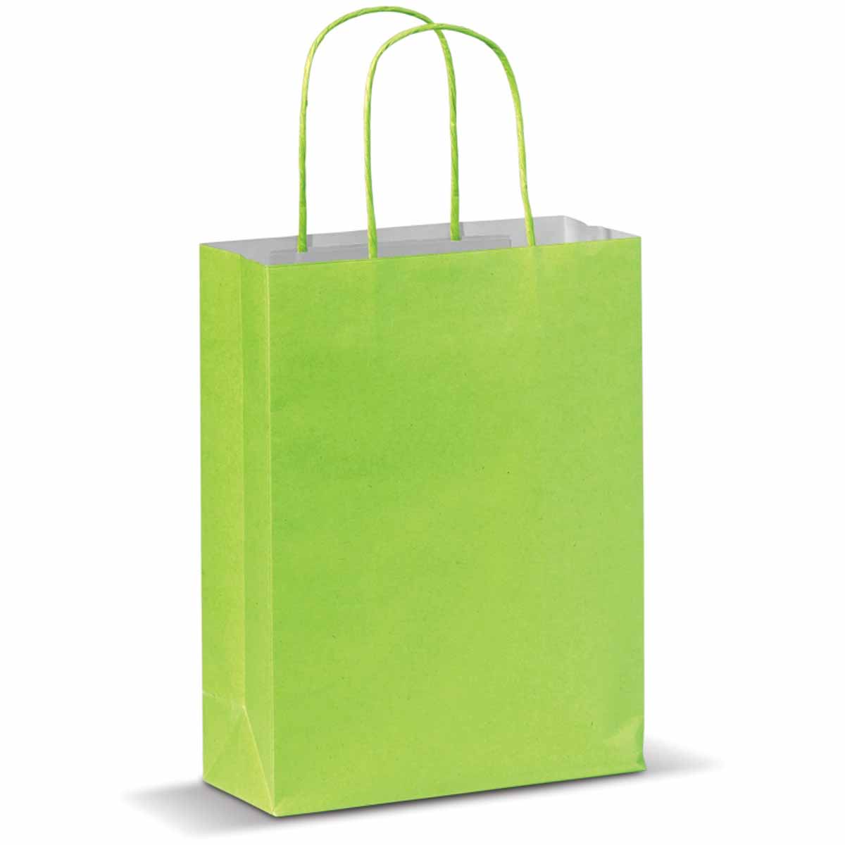 Papieren-tas-18-x-24-cm-Mat-bedrukken-lichtgroen
