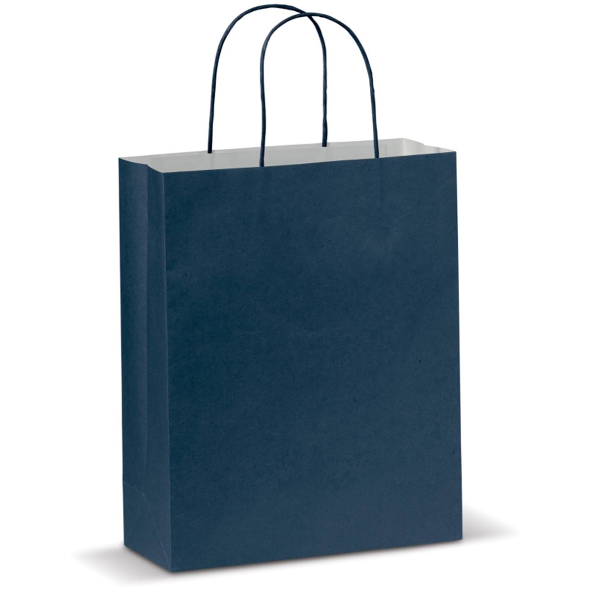 Papieren-tas-24-x-30-cm-Mat-bedrukken-donkerblauw