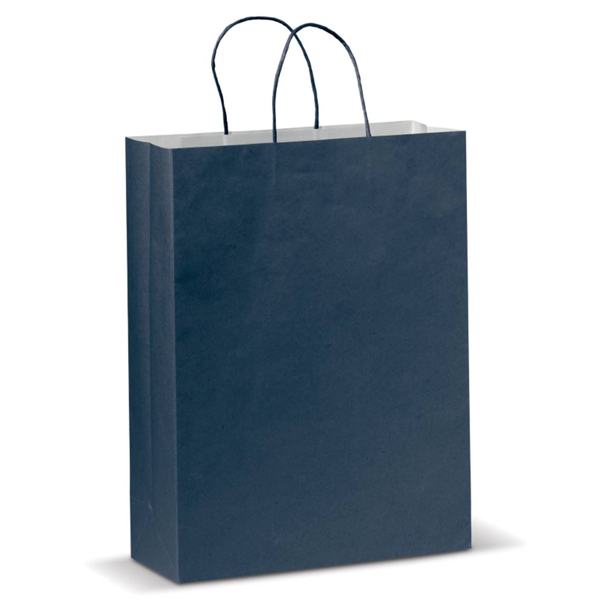 Papieren-tas-30-x-40-cm-Mat-bedrukken-donkerblauw