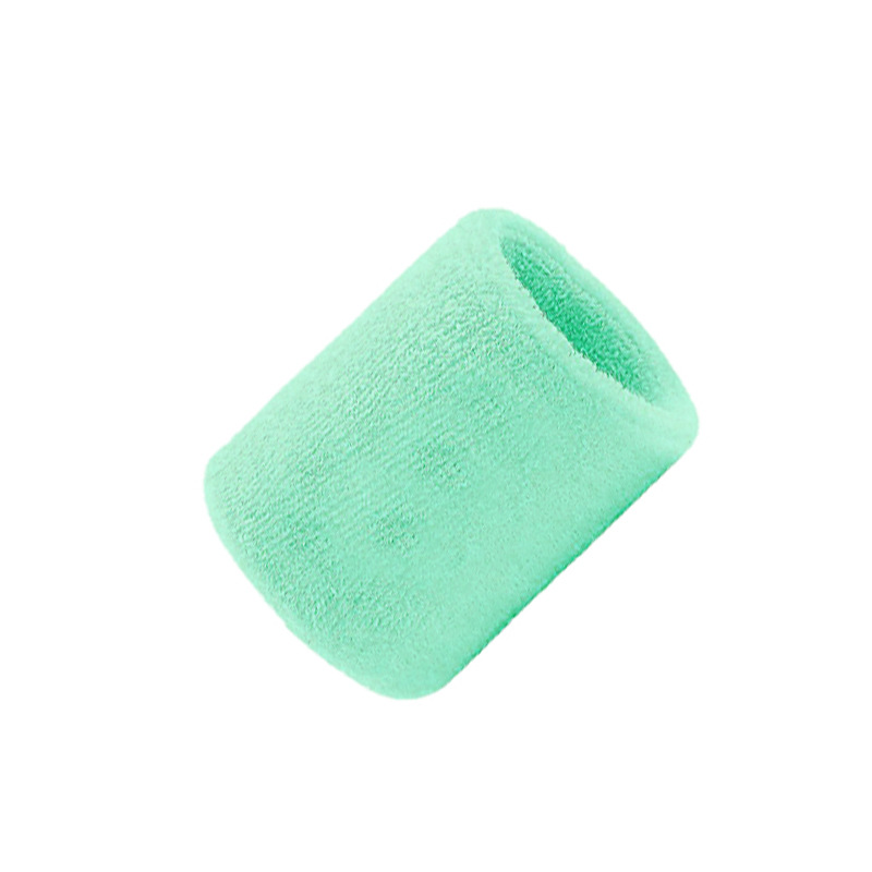 Zweetbandje-katoen-Met-geweven-label-bedrukken-turquoise