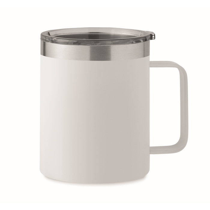 Koffiebeker-met-oor-RVS-300-ml-bedrukken-wit