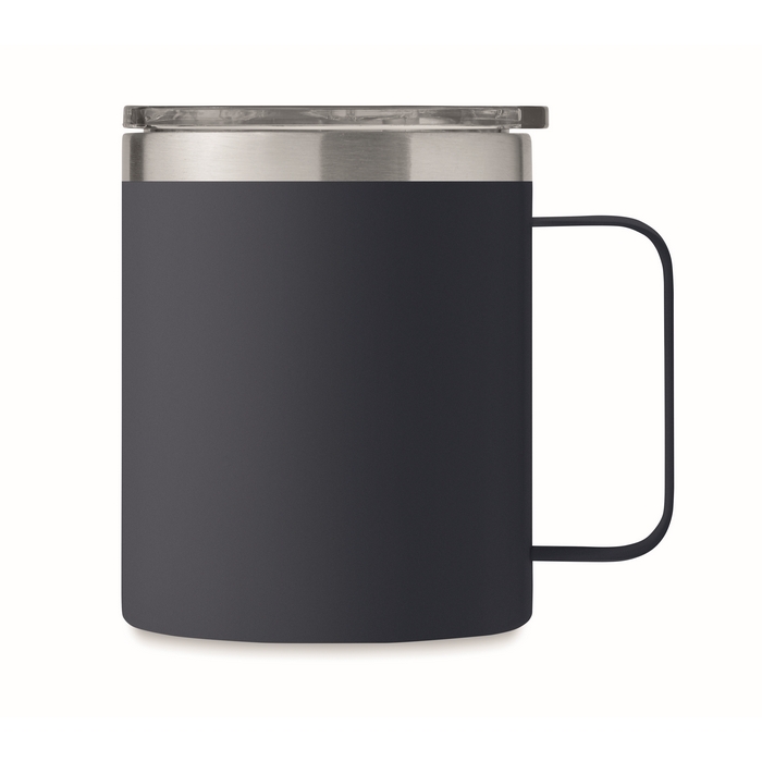 Koffiebeker-met-oor-RVS-300-ml-bedrukken-donkerblauw