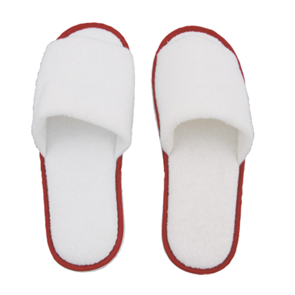 One-size-badstof-hotelslippers-Velours-bedrukken-rood