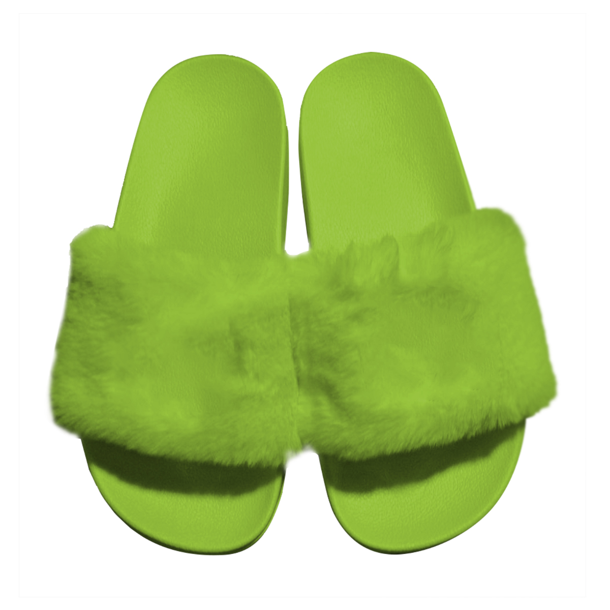 Fluffy-badslippers-Geborduurd-36-48-bedrukken-lichtgroen