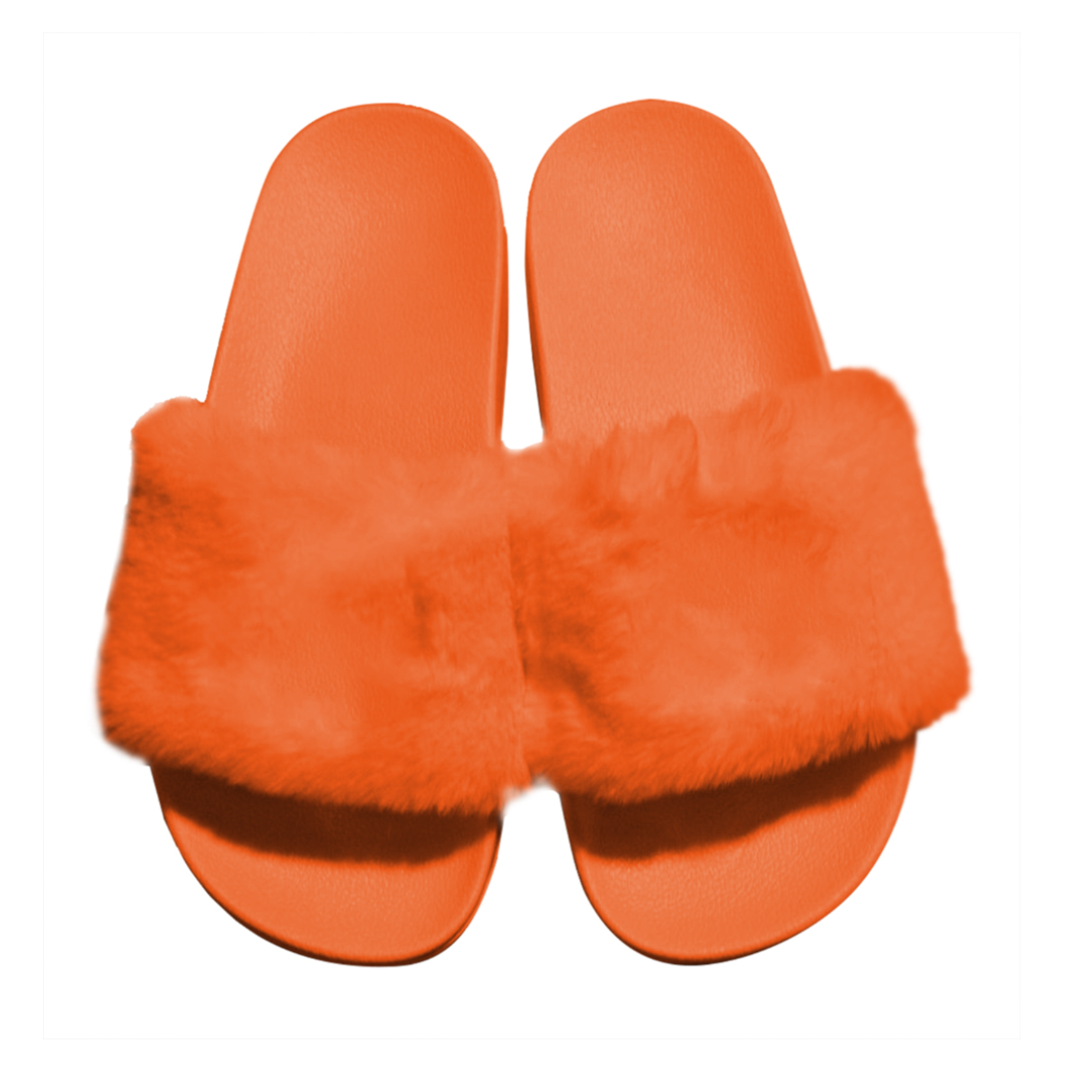 Fluffy-badslippers-Geborduurd-36-48-bedrukken-oranje