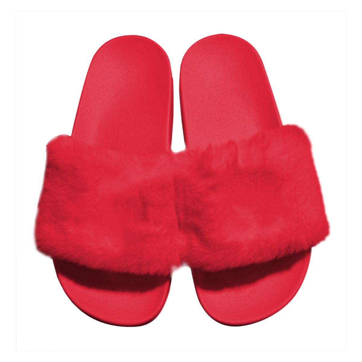 Fluffy-badslippers-Geborduurd-36-48-bedrukken-rood