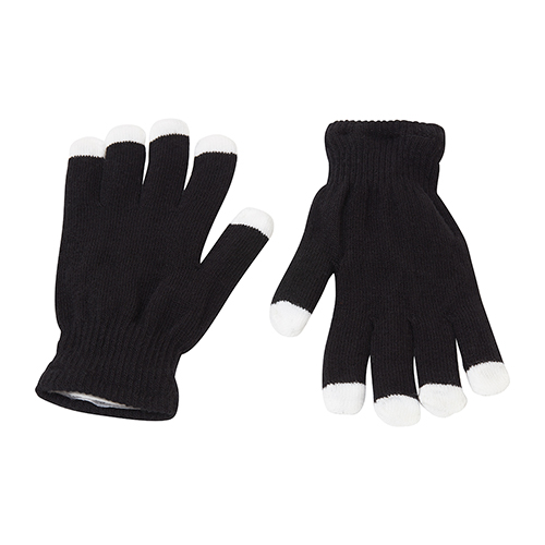 LED-handschoenen-zwart-Multicolor-bedrukken-zwart