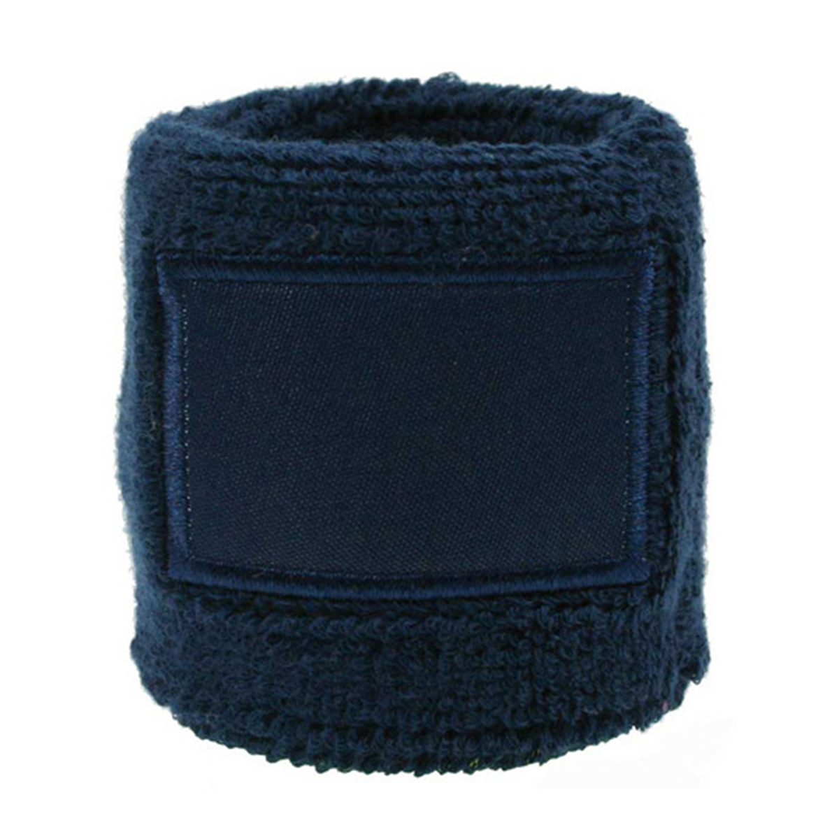 Zweetbandje-met-patch-katoen-bedrukken-donkerblauw