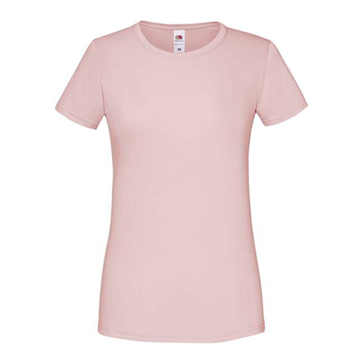Fruit-of-the-Loom-Iconic-T-shirt-Dames-Getailleerd-bedrukken-powder-rose
