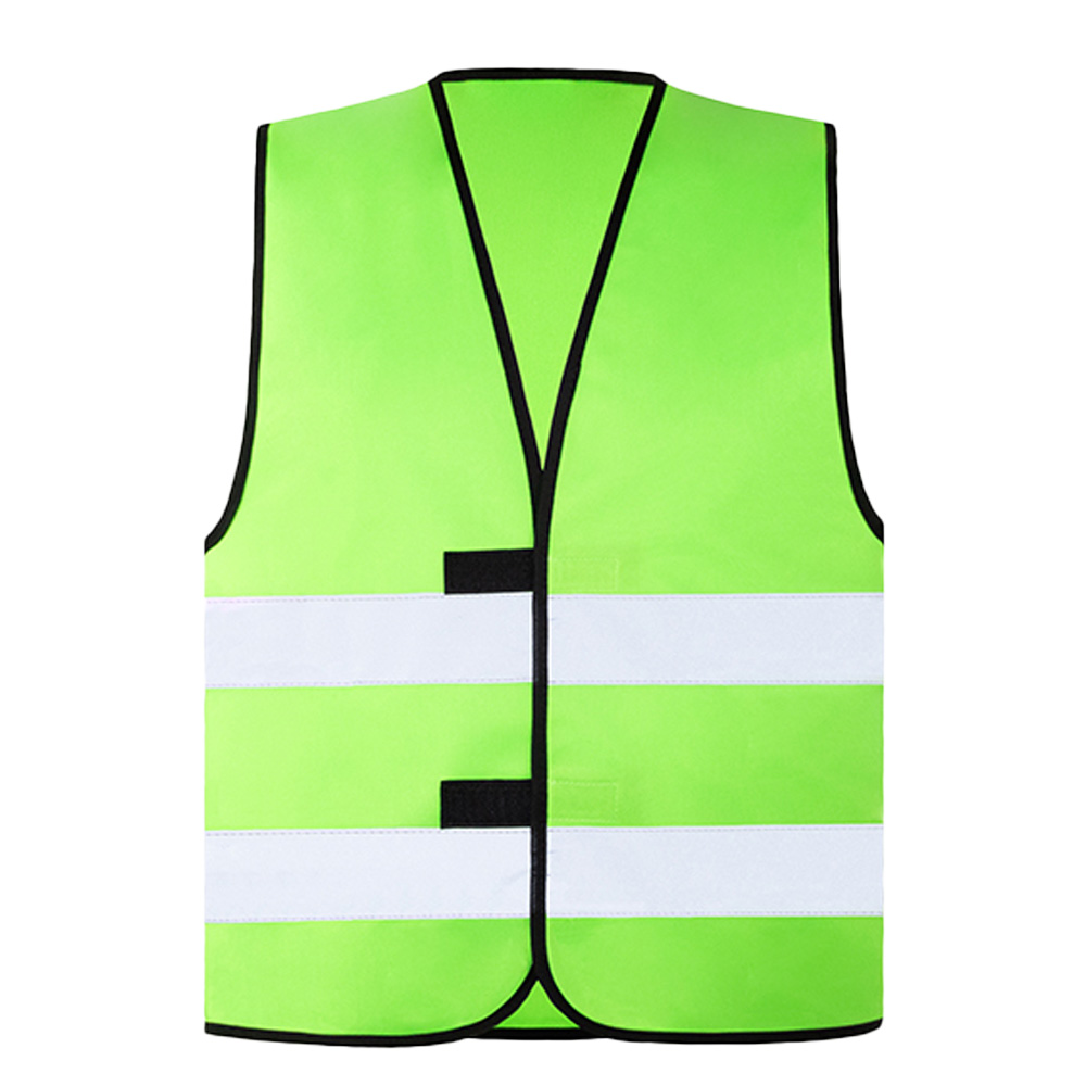 Korntex-veiligheidshesje-met-rits-en-klittenband-bedrukken-neon-groen
