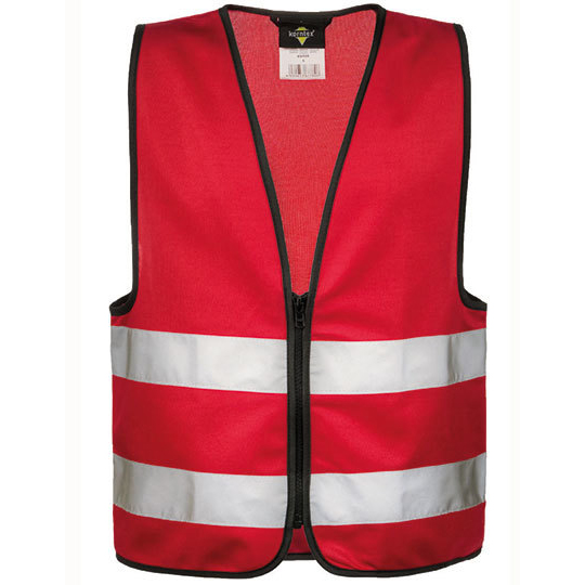 Veiligheidshesje-voor-kinderen-met-ritssluiting-bedrukken-rood