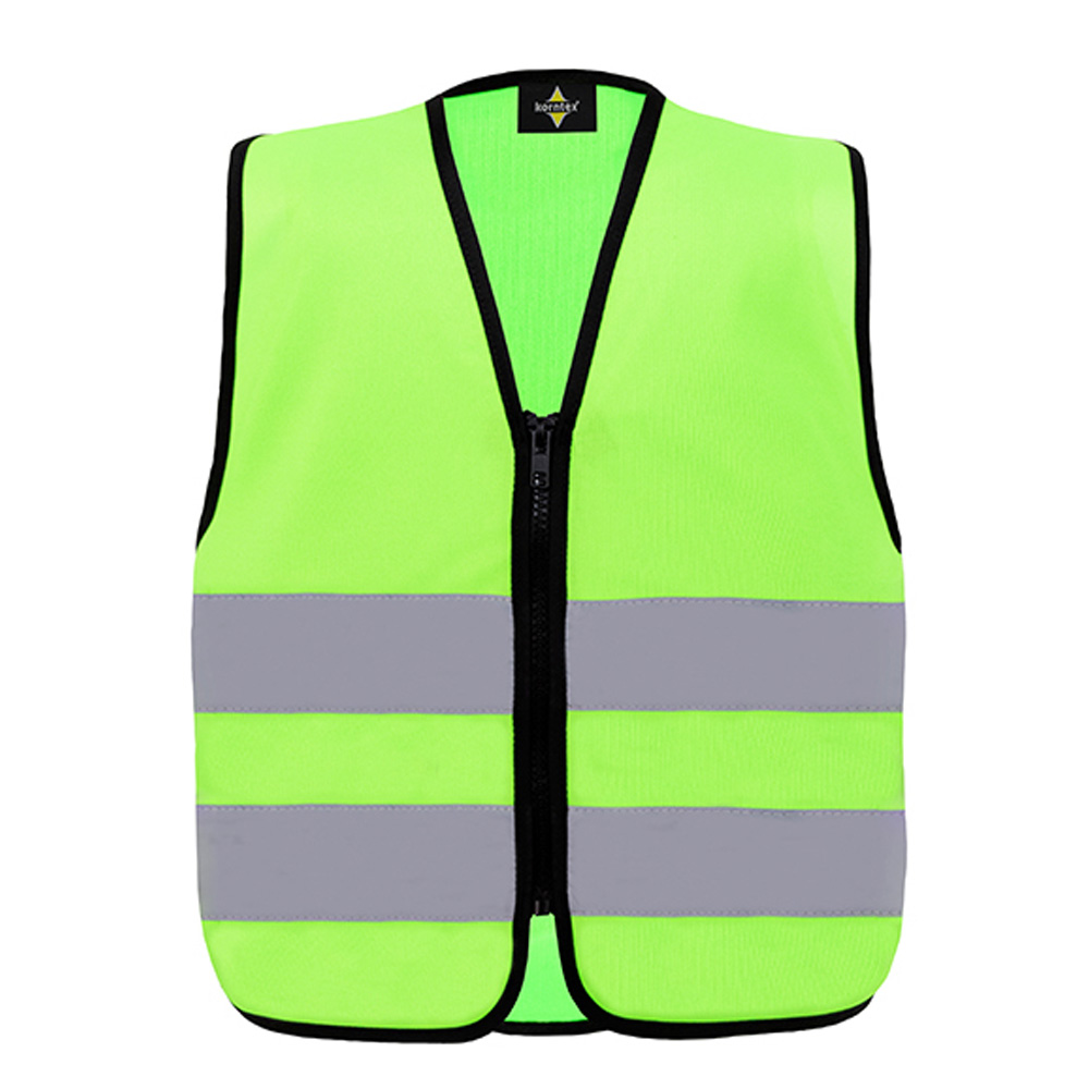 Veiligheidshesje-voor-kinderen-met-ritssluiting-bedrukken-lichtgroen