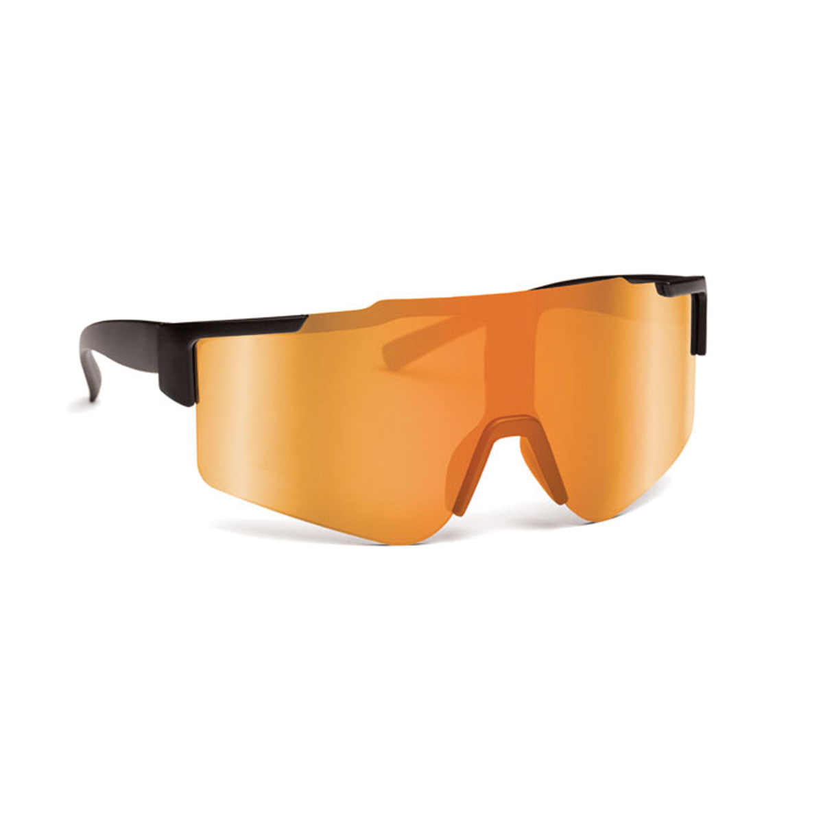 Sportzonnebril-met-spiegelglazen-en-zwart-frame-bedrukken-oranje