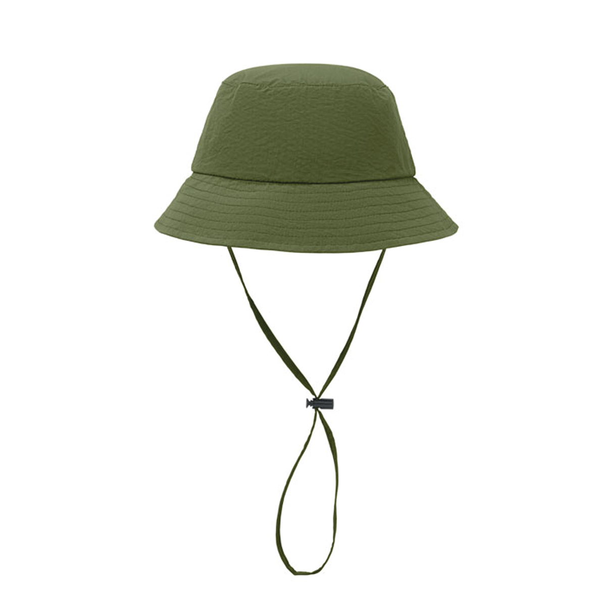 Waterproof-opvouwbaar-vissershoedje-met-nekkoord-105-gm-bedrukken-donkergroen