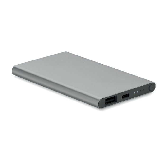 Powerbank-gerecycled-aluminium-4000-mAh-USB-C-bedrukken-grijs