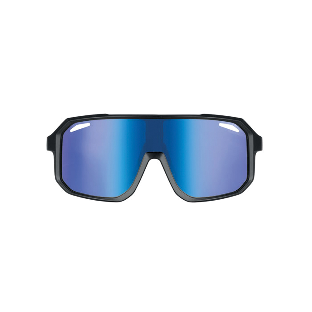 Zwarte-sport-zonnebril-Volledig-omrand-montuur-UV400-bedrukken-blauw