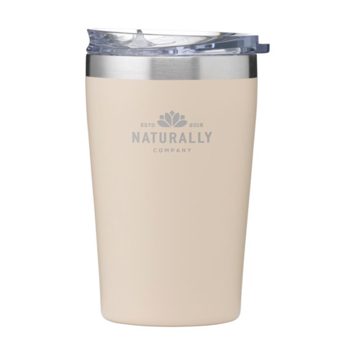 Koffiebeker-gerecycled-RVS-380-ml-bedrukken-beige