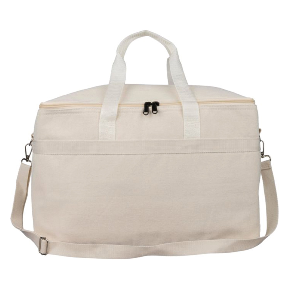 Koeltas-met-schouderriem-Gerecycled-polykatoen-23-liter-bedrukken-beige
