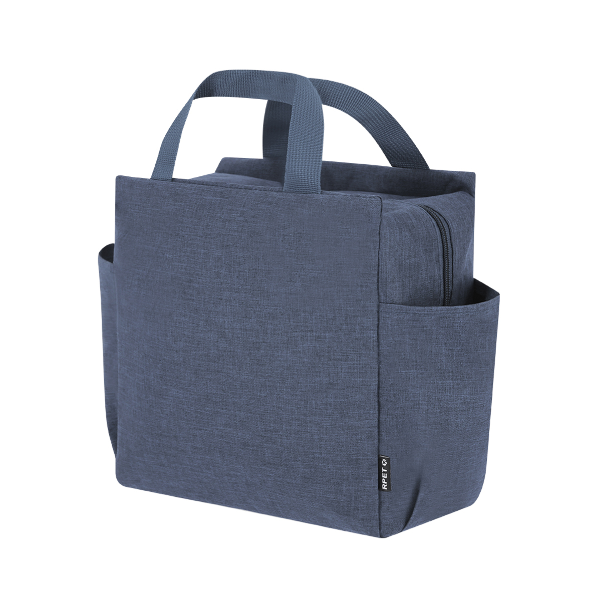 Koeltas-met-zijvakken-600D-RPET-polyester-bedrukken-donkerblauw