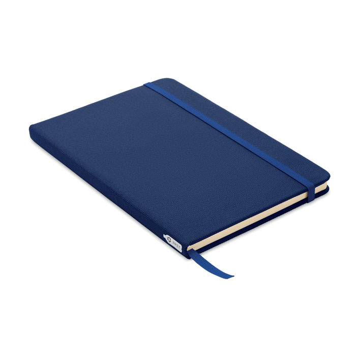 A5-notitieboek-RPET-omslag-80-vellen-bedrukken-blauw