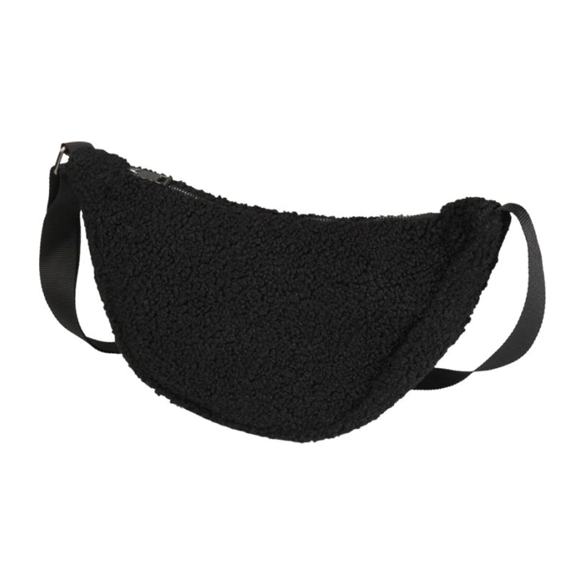 Crossbody-tas-teddy-stof-Gerecycled-polyester-bedrukken-zwart