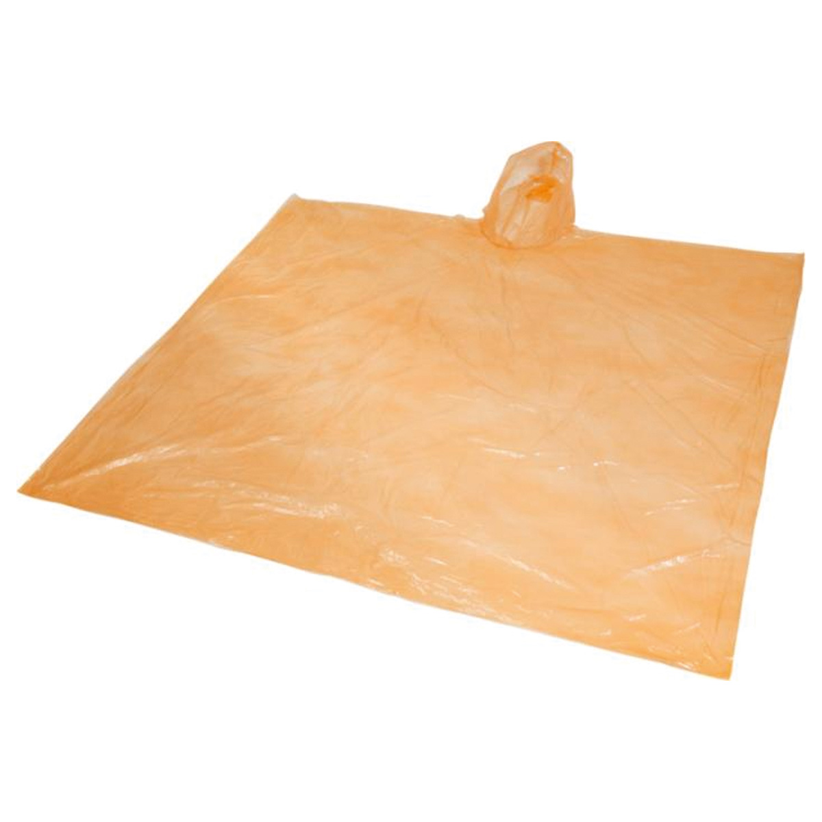 Wegwerp-regenponcho-PE-kunststof-90-x-120-cm-bedrukken-oranje