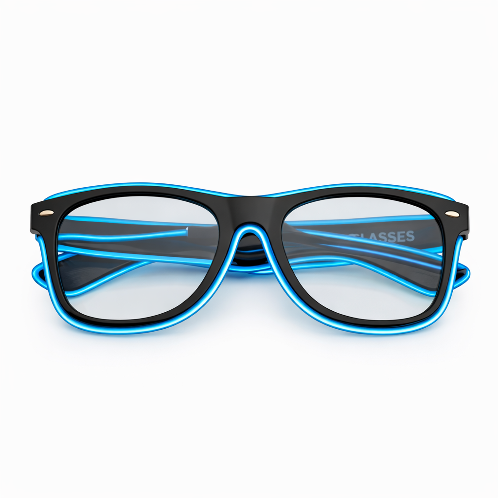 NEON-el-wire-LED-bril-met-heldere-lenzen-bedrukken-blauw