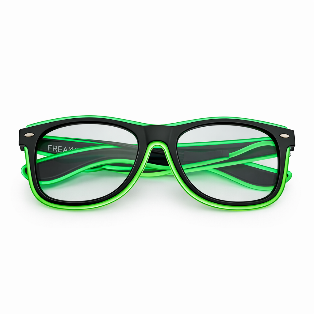 NEON-el-wire-LED-bril-met-heldere-lenzen-bedrukken-groen