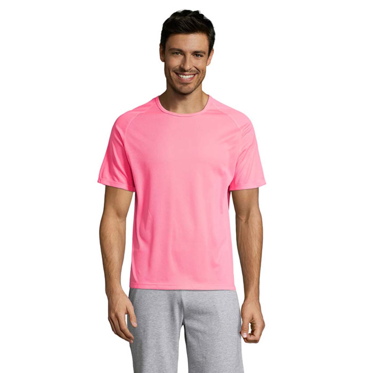 SOLS-SPORTY-Raglan-T-shirt-heren-Mesh-polyester-140-gm-bedrukken-neon-pink