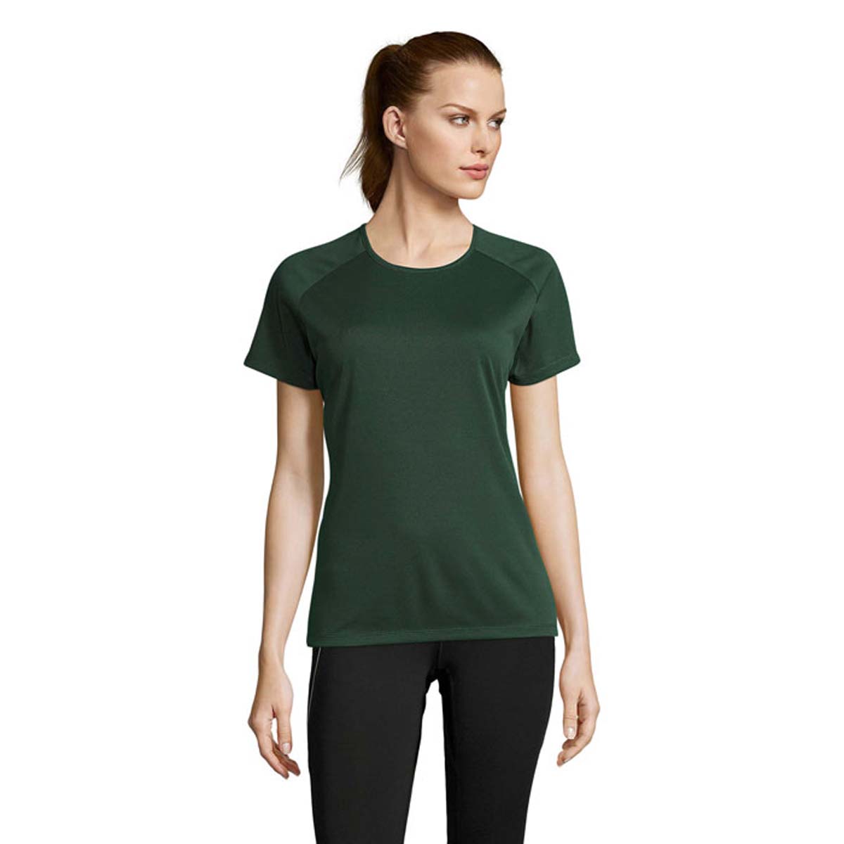 SOLS-SPORTY-Dames-T-shirt-Polyester-140-gm-bedrukken-forest-green