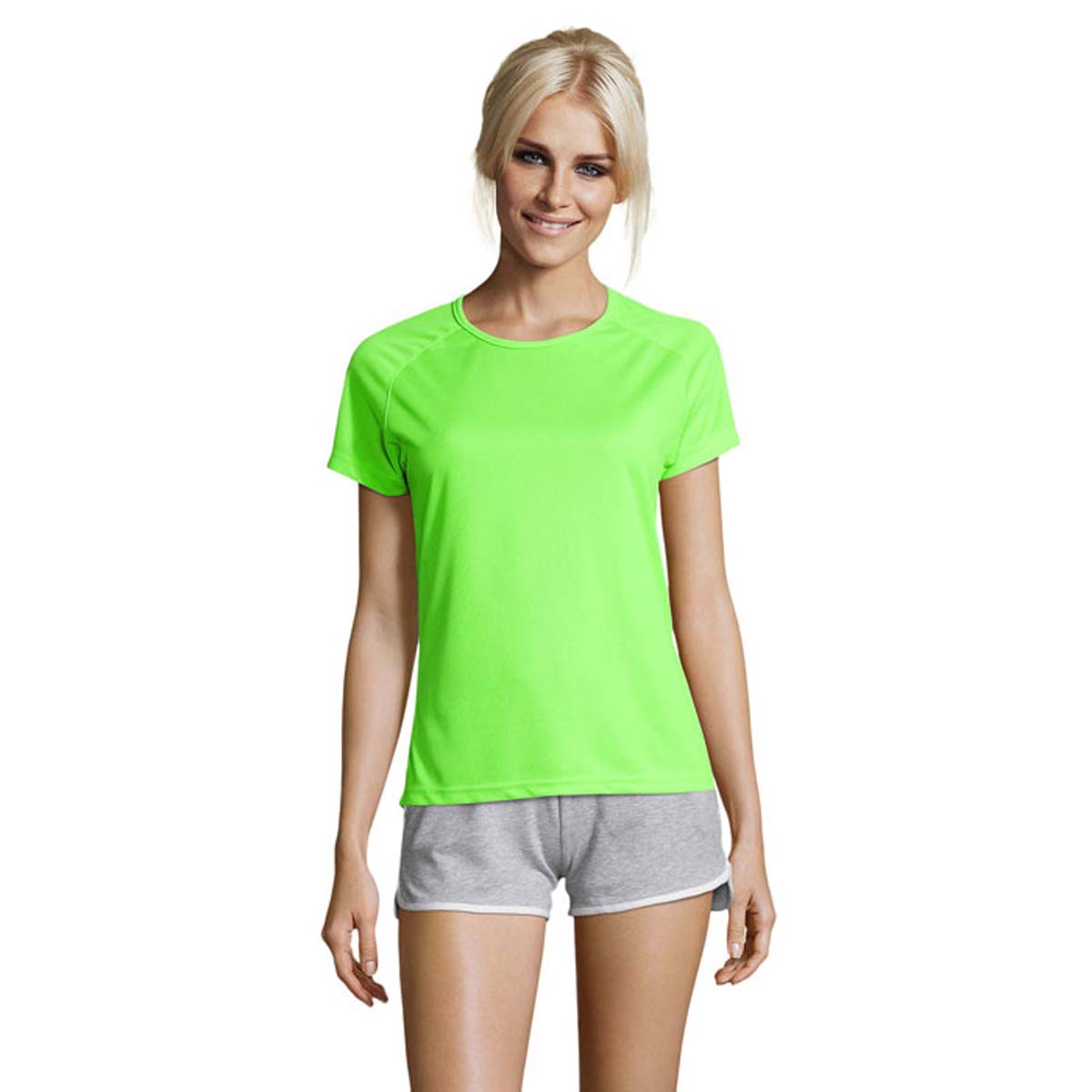 SOLS-SPORTY-Dames-T-shirt-Polyester-140-gm-bedrukken-neon-green