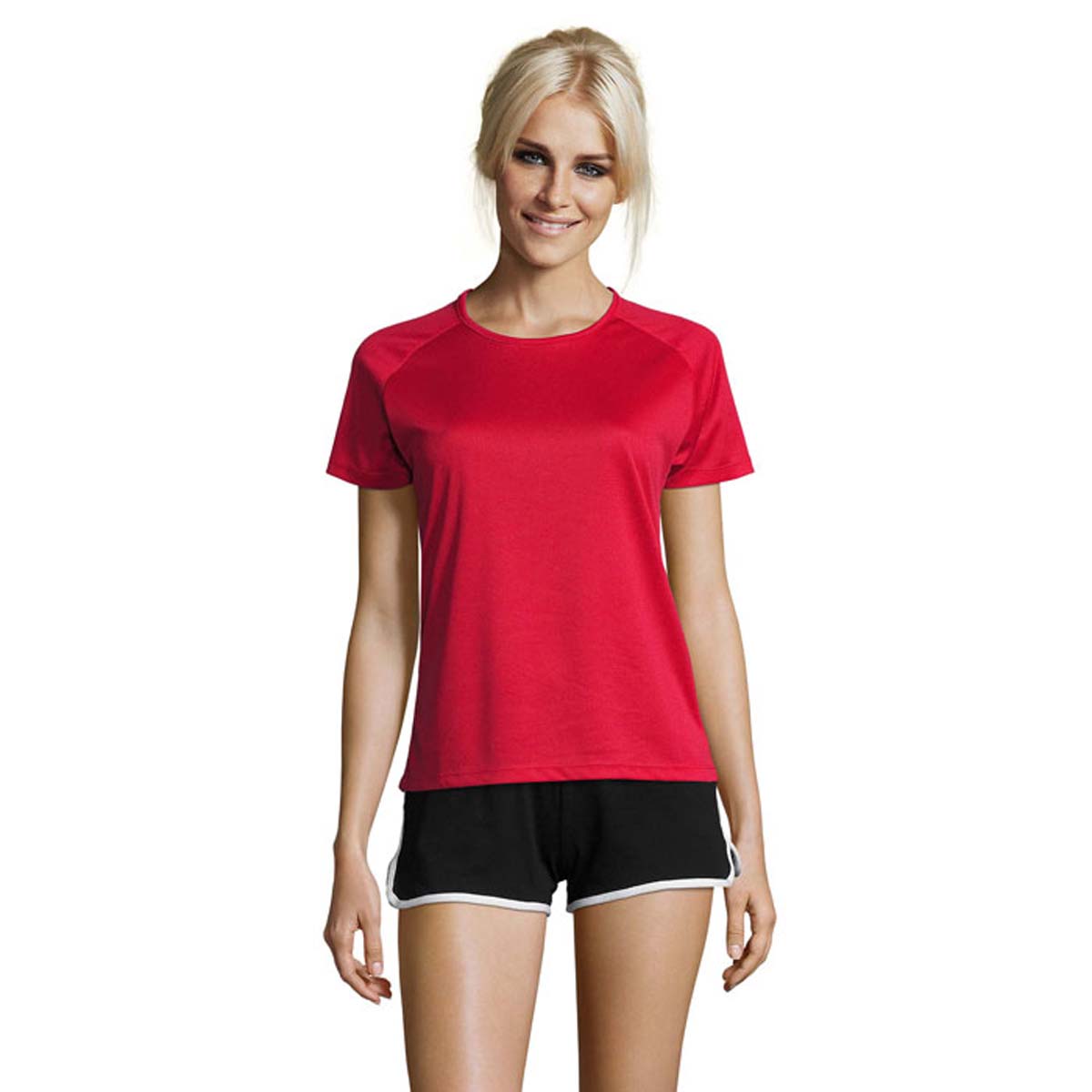 SOLS-SPORTY-Dames-T-shirt-Polyester-140-gm-bedrukken-red