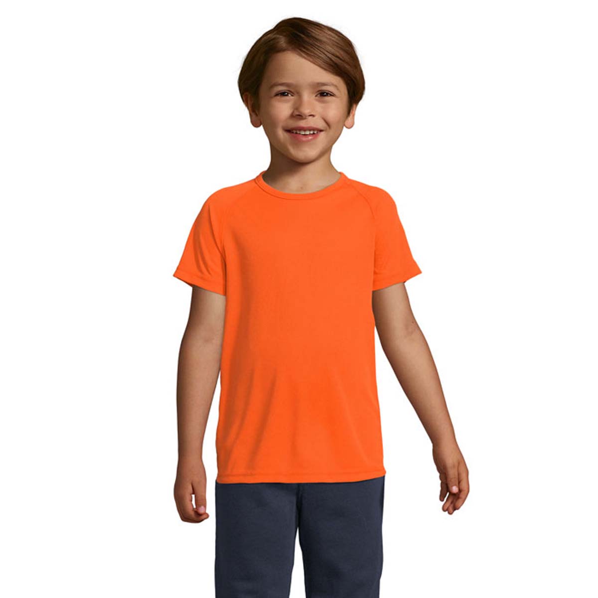 SOLS-SPORTY-Kinder-T-shirt-Polyester-140-gm-bedrukken-neon-orange