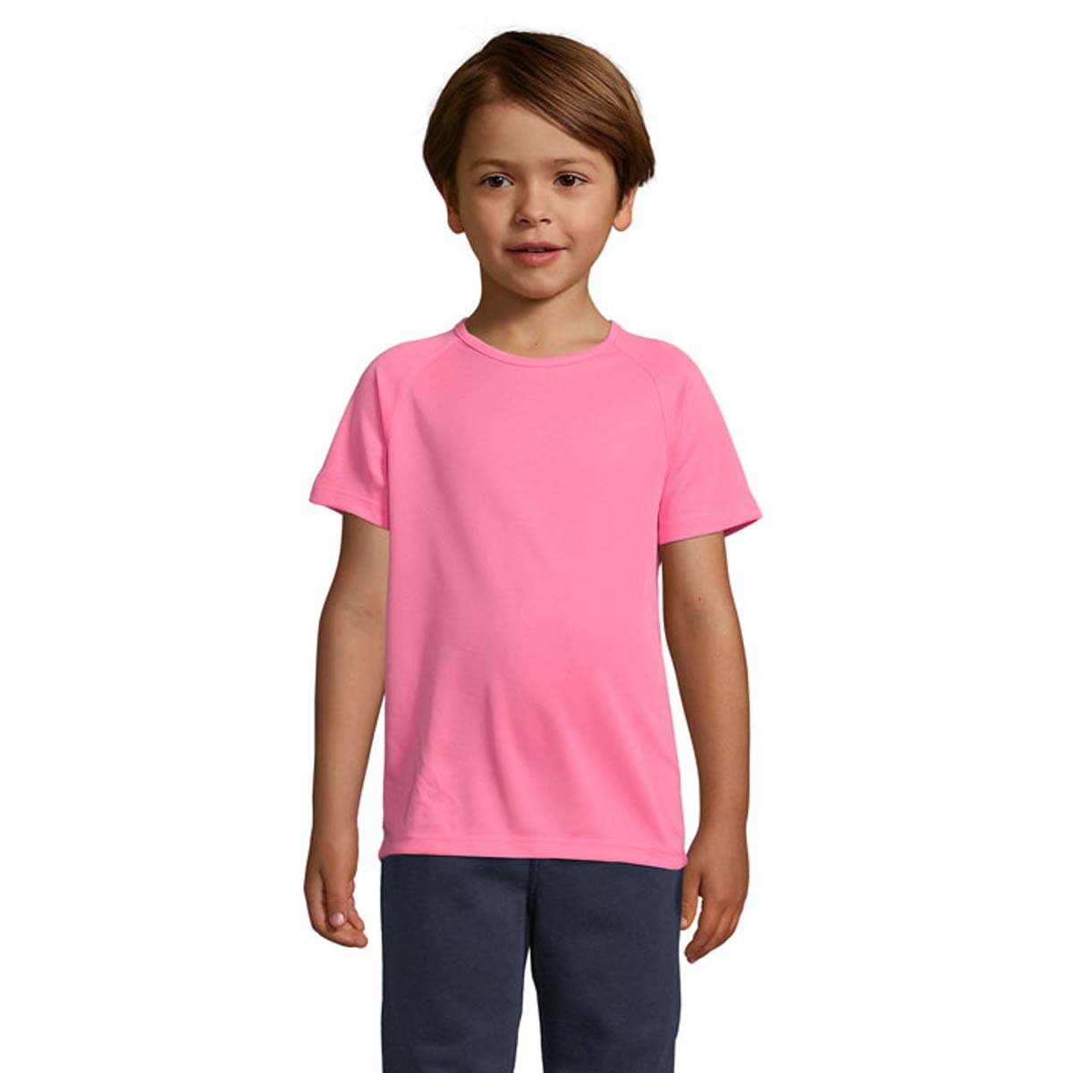 SOLS-SPORTY-Kinder-T-shirt-Polyester-140-gm-bedrukken-neon-pink