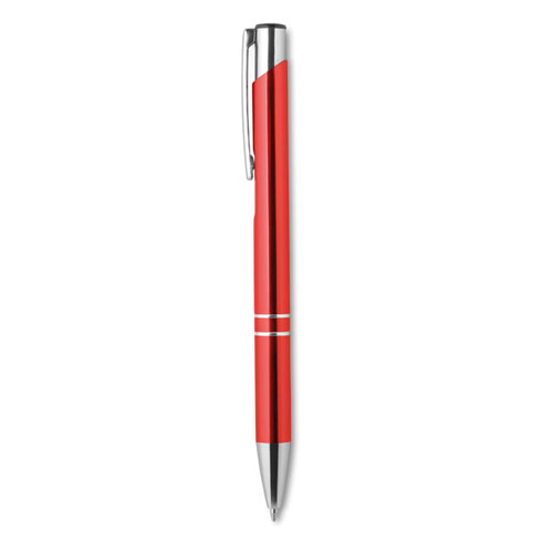 Balpen-met-zilveren-details-Gerecycled-aluminium-bedrukken-rood