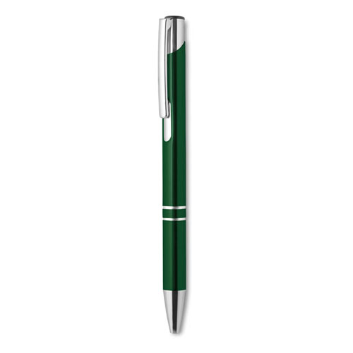 Balpen-met-zilveren-details-Gerecycled-aluminium-bedrukken-groen