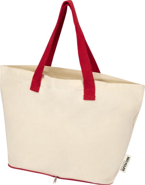Opvouwbare-draagtas-Gerecycled-katoen-en-gerecycled-polyester-140-gm-bedrukken-rood