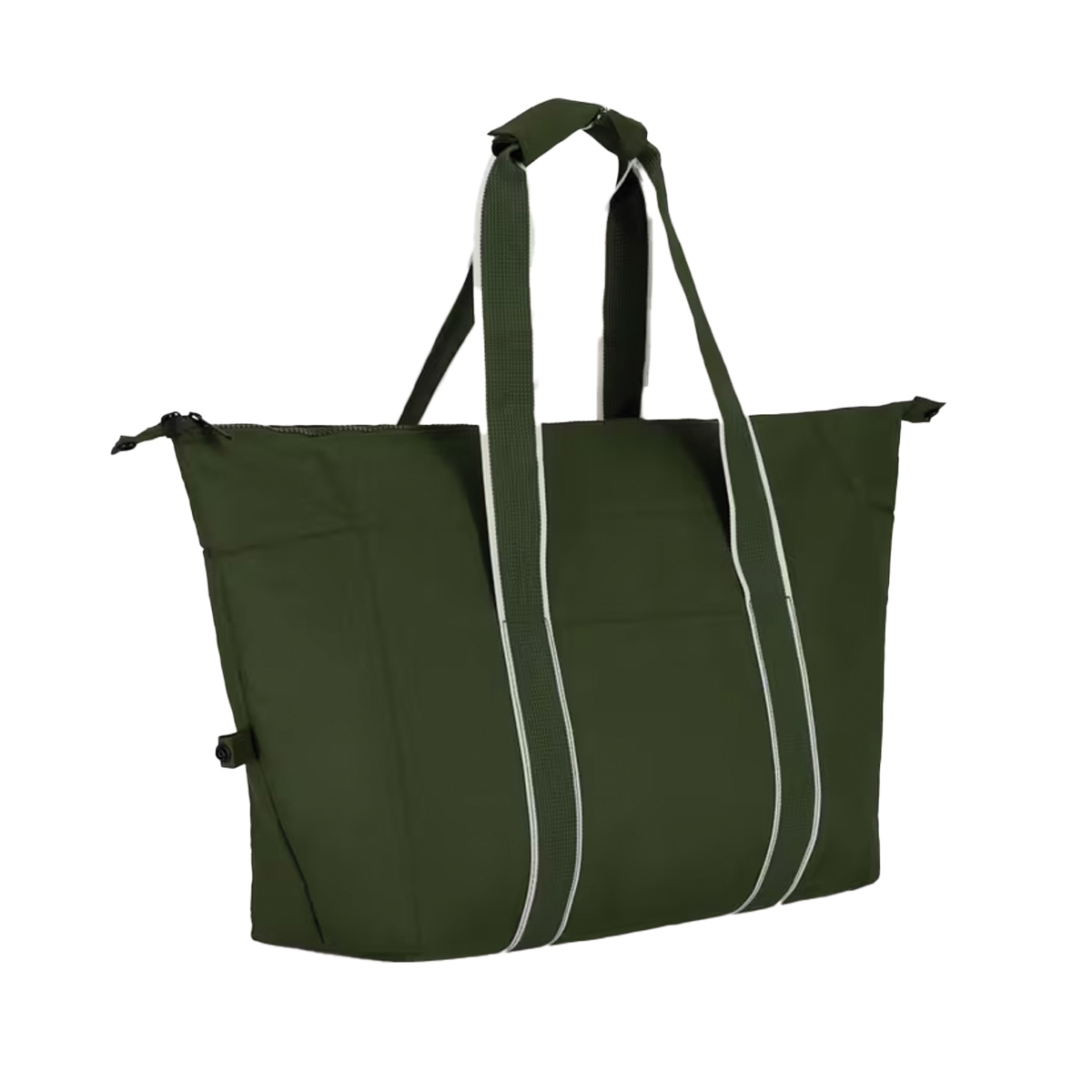 RPET-koeltas-met-voorvak-en-stevige-draaghengsels-28-x-38-cm-bedrukken-donkergroen