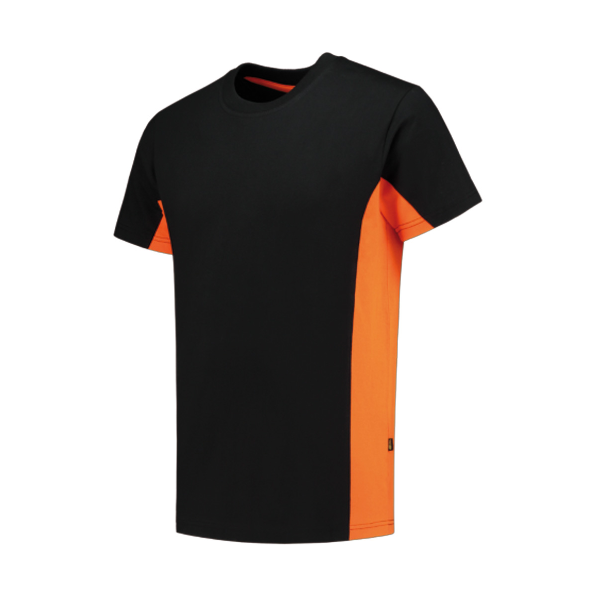 Tricorp-T-shirt-Bicolor-Unisex-Katoen-190-gm-bedrukken-black-orange