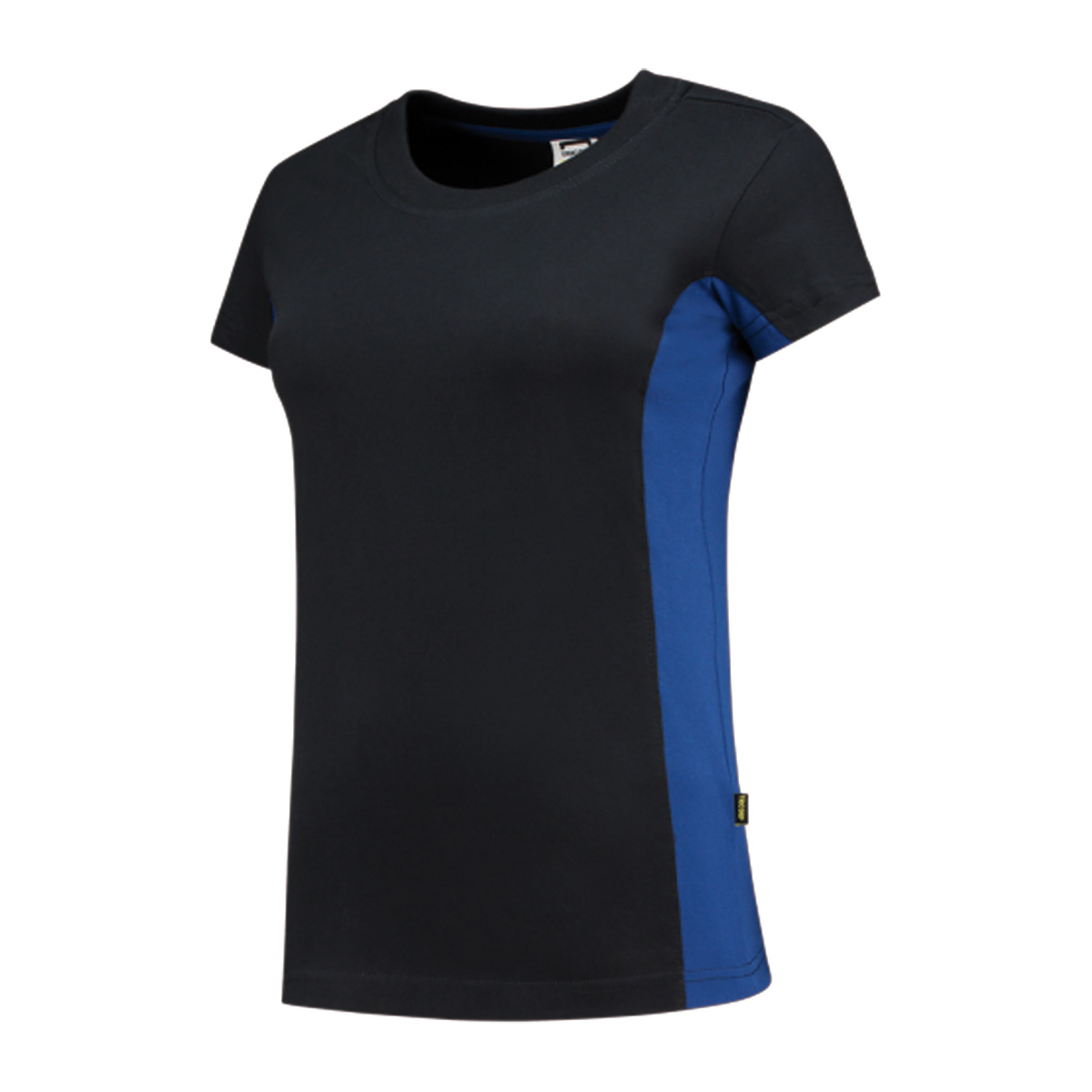 Tricorp-T-shirt-Bicolor-Dames-Katoen-190-gm-bedrukken-navy-royal-blue